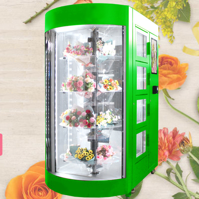 Tam Otomatik Diş İpi Çiçek Otomatı Soyunma Makinesi Şeffaf Kapı Buzdolabı